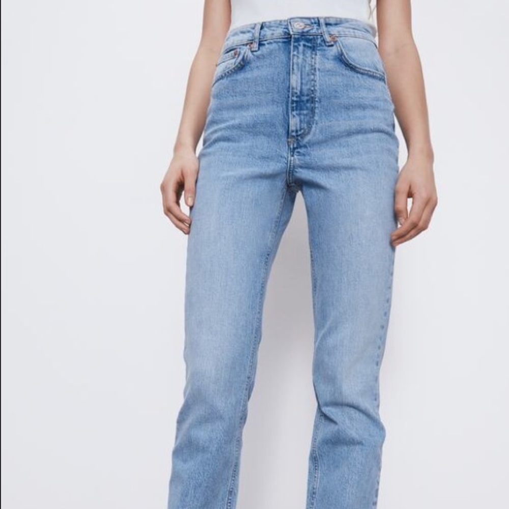 Zara high wasted straight leg jeans